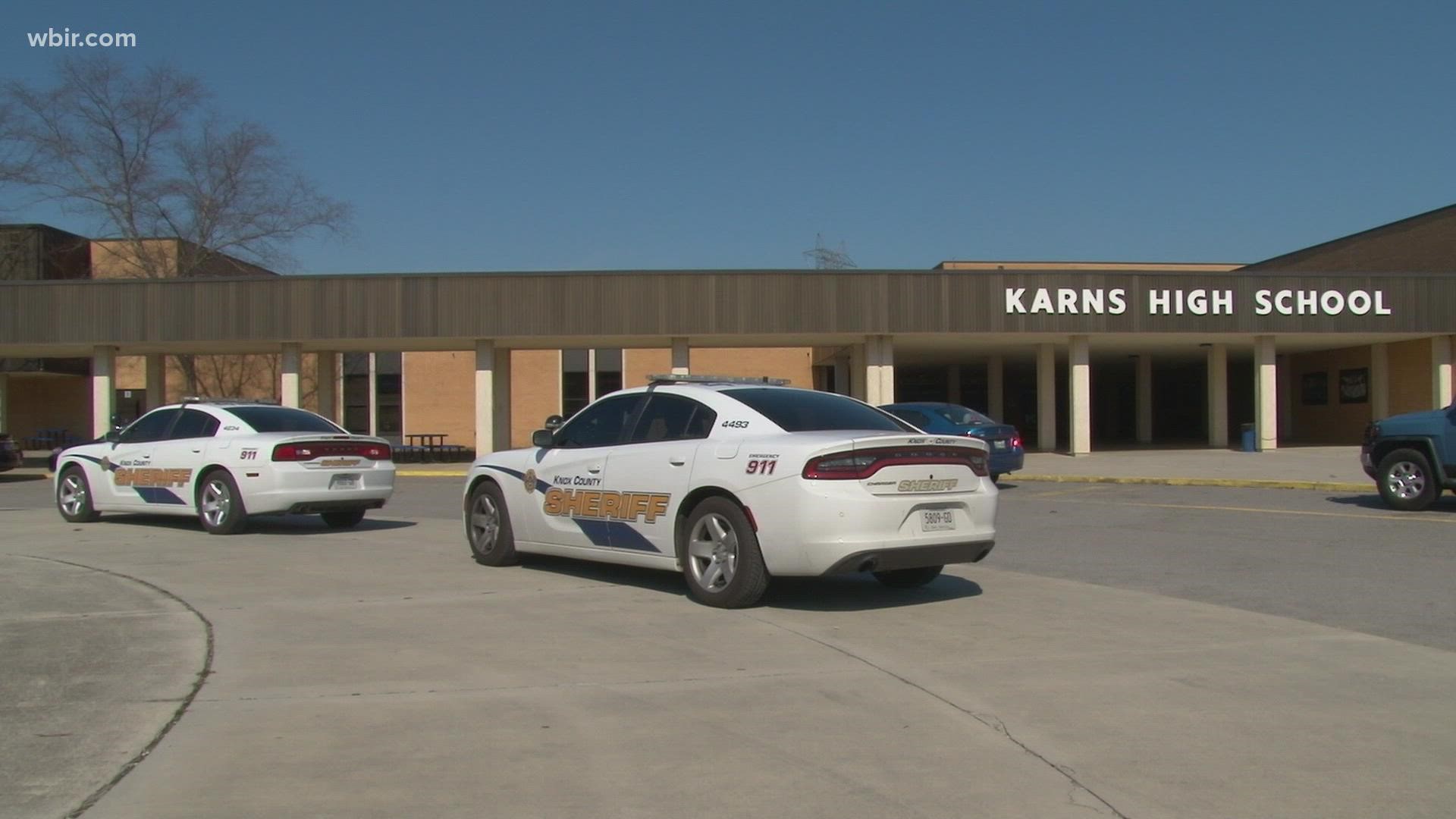 Deputies say they responded to Karns High School Friday because of a potential threat, but did not find anything to support it.