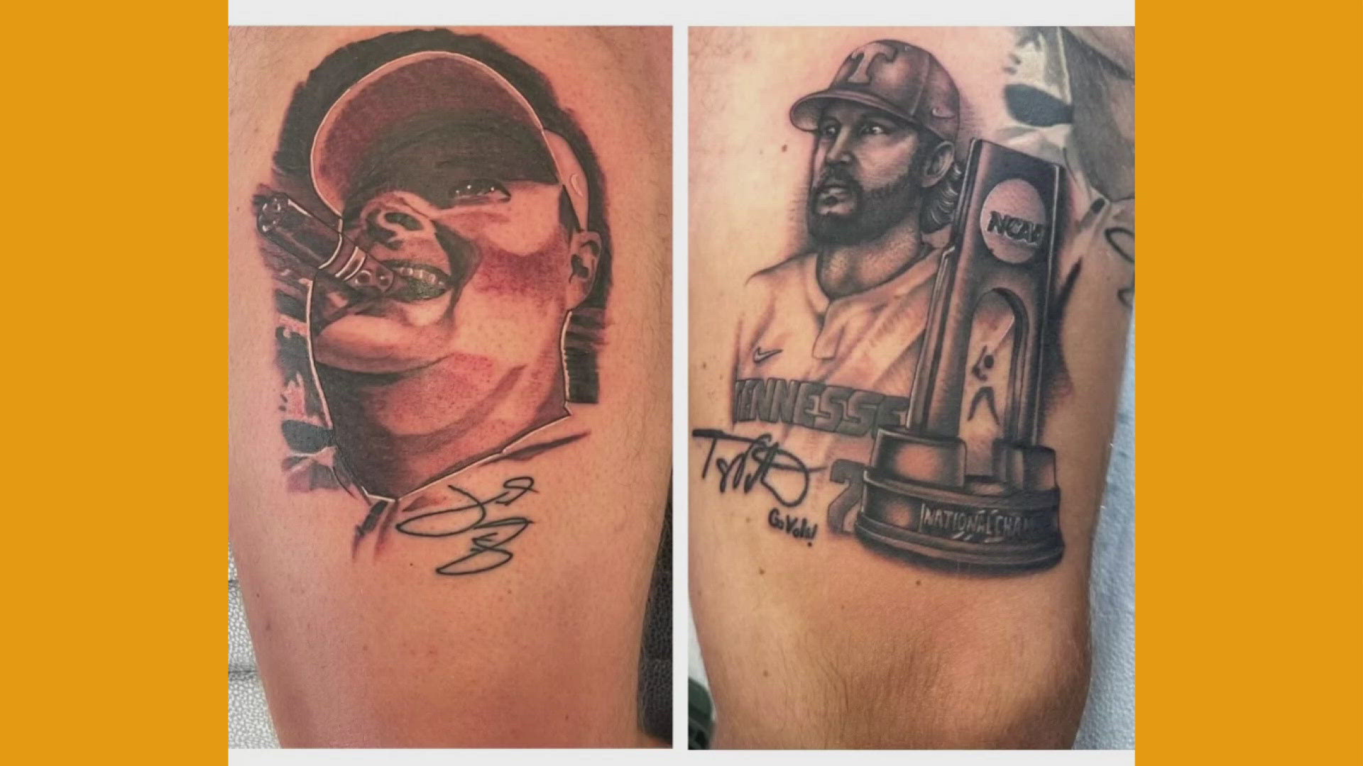 Luke Jackson has gotten a tattoo of Josh Heupel as well as Tony Vitello.