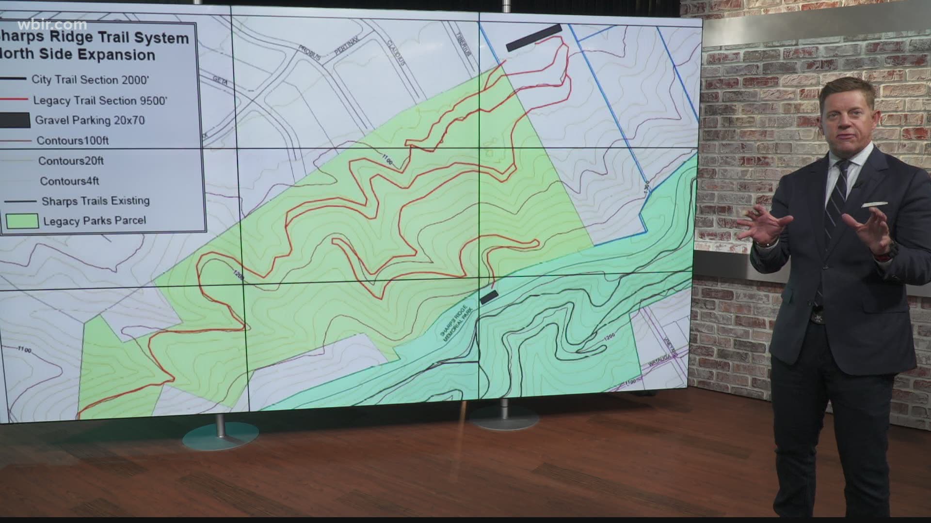Work started Wednesday afternoon on expanding hiking and biking trails in North Knoxville.
