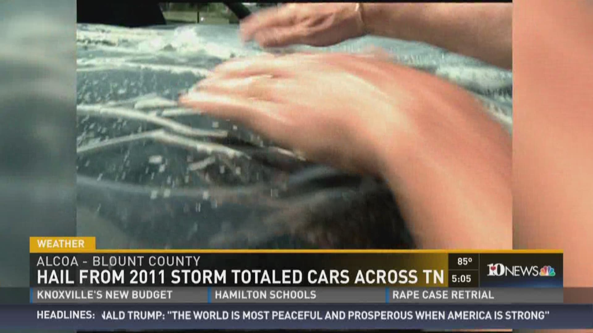 The hail from the April 27, 2011 storms caused millions of dollars in damages