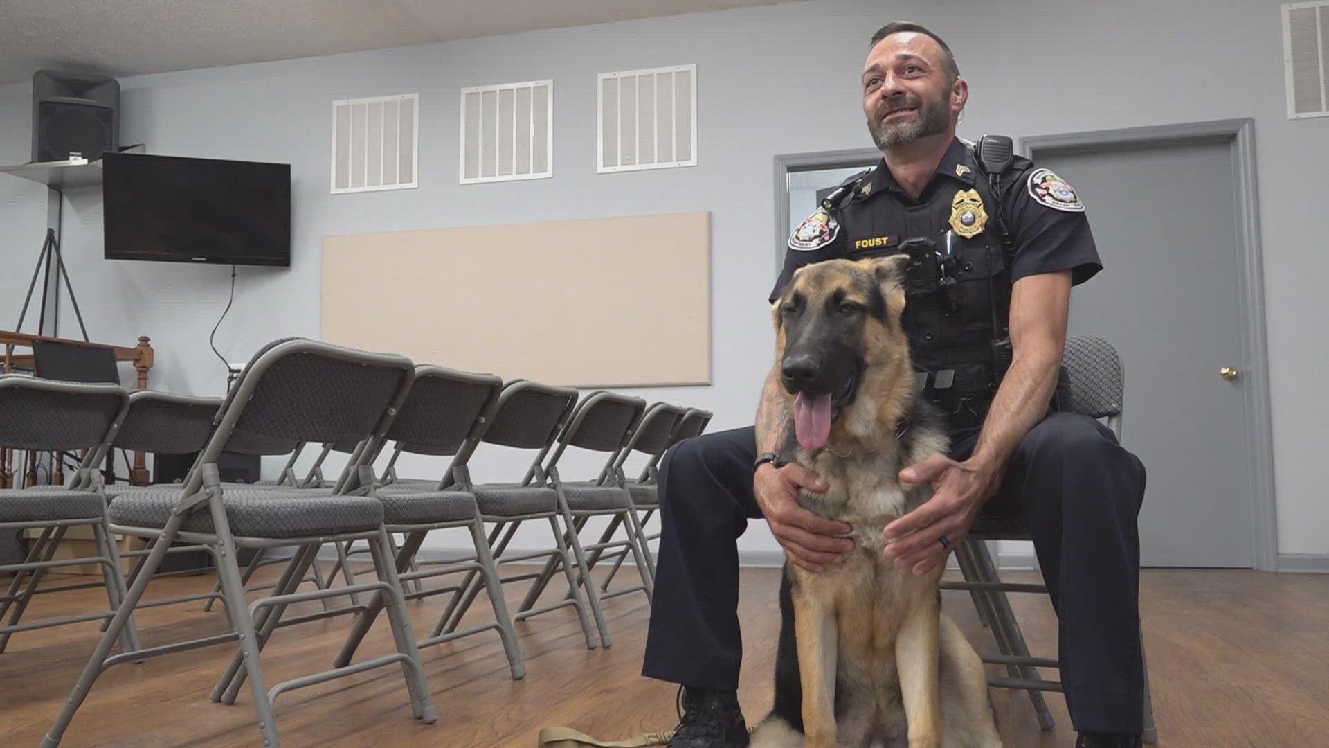 Mayor Ty Blakely said the new K-9 brings back memories of his brother, Tucker Blakely, who was fatally shot while responding to a domestic call in Knox County.