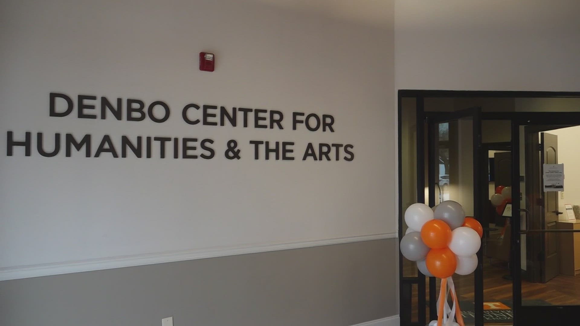 The ribbon-cutting took place on April 2, officially renaming the Humanities Center to the "Denbo Center for Humanities and the Arts."