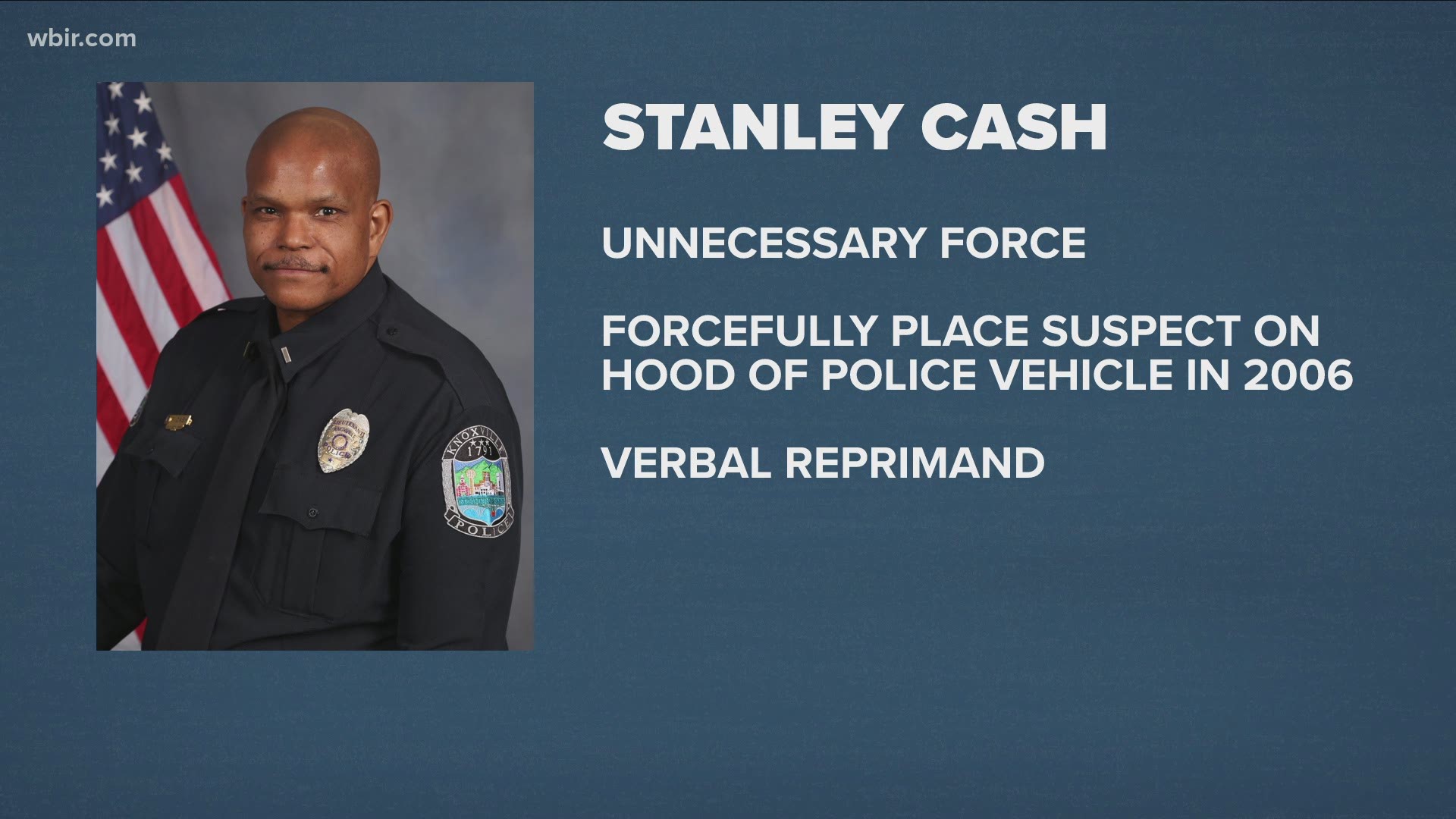 The report shows Cash received a verbal reprimand for unnecessary force in 2006.