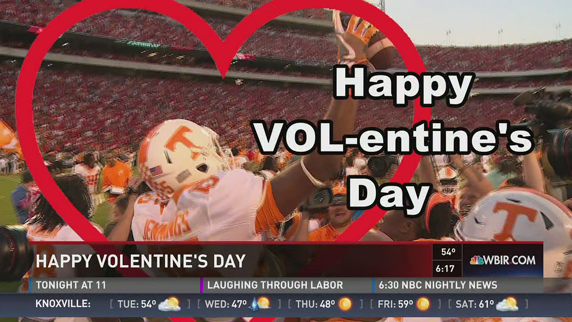 The University of Tennessee's student government association has made some Valentine's Day cards with an East Tennessee twist.