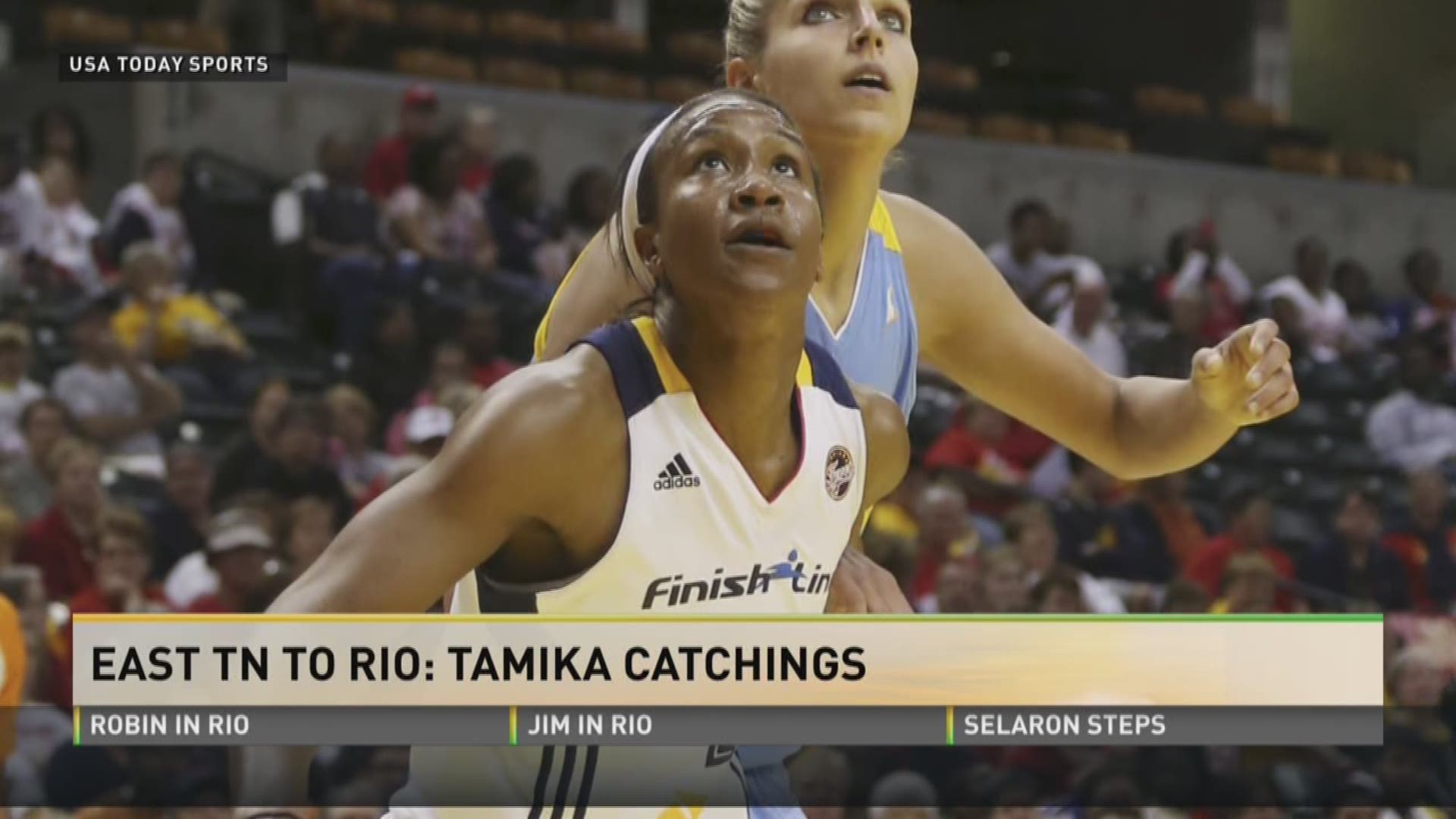 Catchings plays for the Indiana Fever in the WNBA.