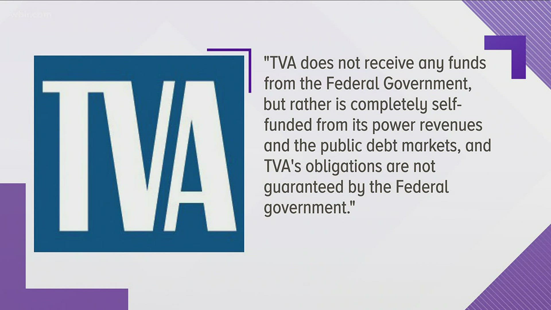 President Trump sent a proposal to Congress asking for infrastructural improvements. One of those being the sale of the TVA.