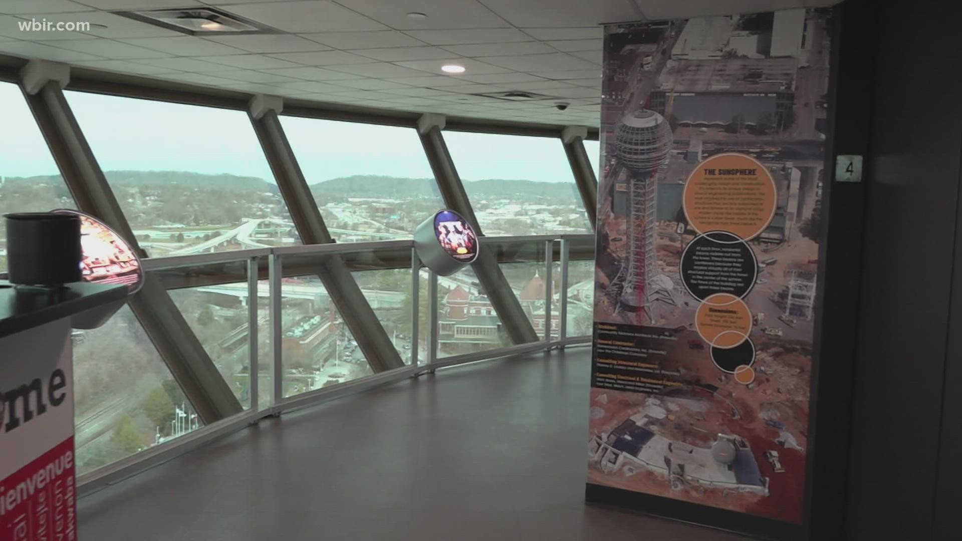 City leaders used the time that The Sunsphere has been closed to update its fourth-floor observation deck ahead of the World's Fair 40th Anniversary.