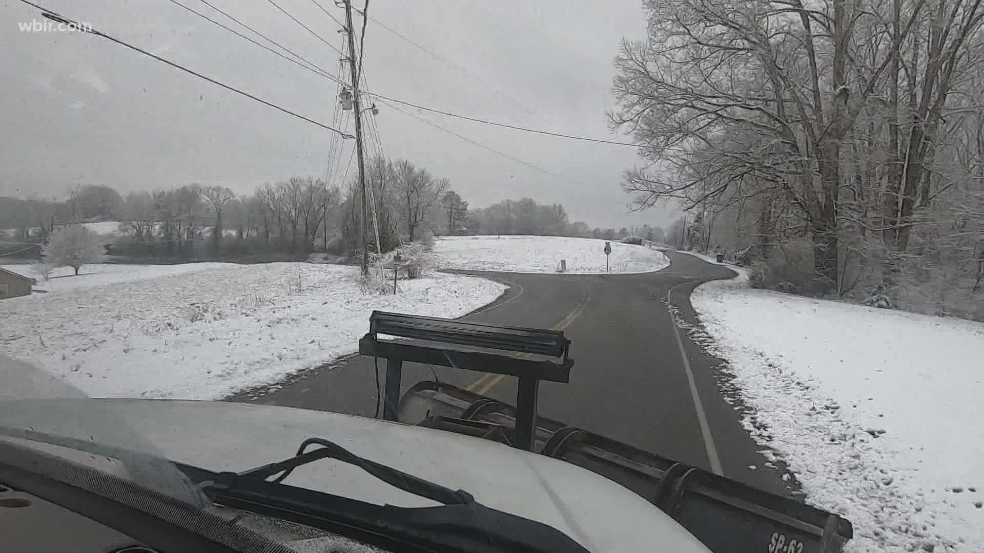 Road crews warn roads could potentially re-freeze over night as temps drop down to freezing again.