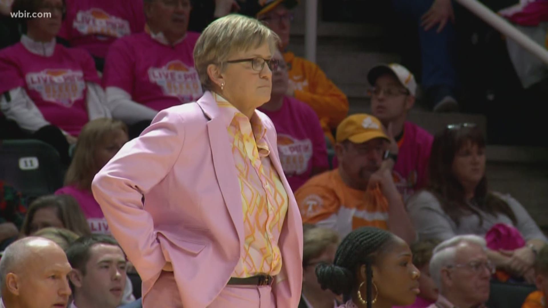 It was the Live Pink, Bleed Orange game to raise awareness for breast cancer and breast cancer research.