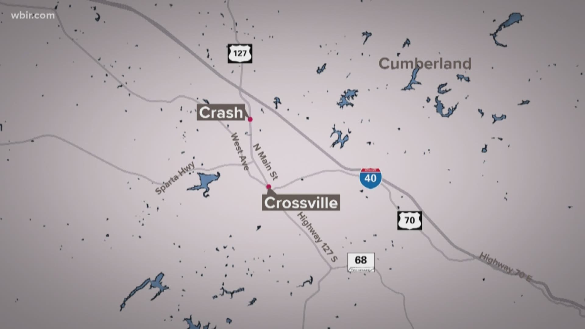 A Crossville man is severely hurt after a motorcycle crash. Crossville police say the 44-year-old was riding on US Highway 127 near Matherly Street yesterday afternoon when a car crossed over and hit him.