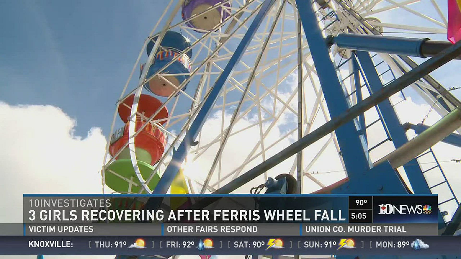 10 Investigates further examines the ride operators involved in the Greene County Fair Ferris wheel accident that put 3 girls in the hospital. August 10, 2016.
