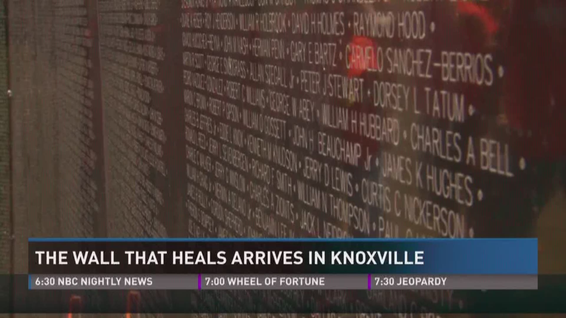 Veterans and volunteers spent their day working hard to set up the Wall That Heals, a traveling Vietnam War Memorial now in Knoxville.