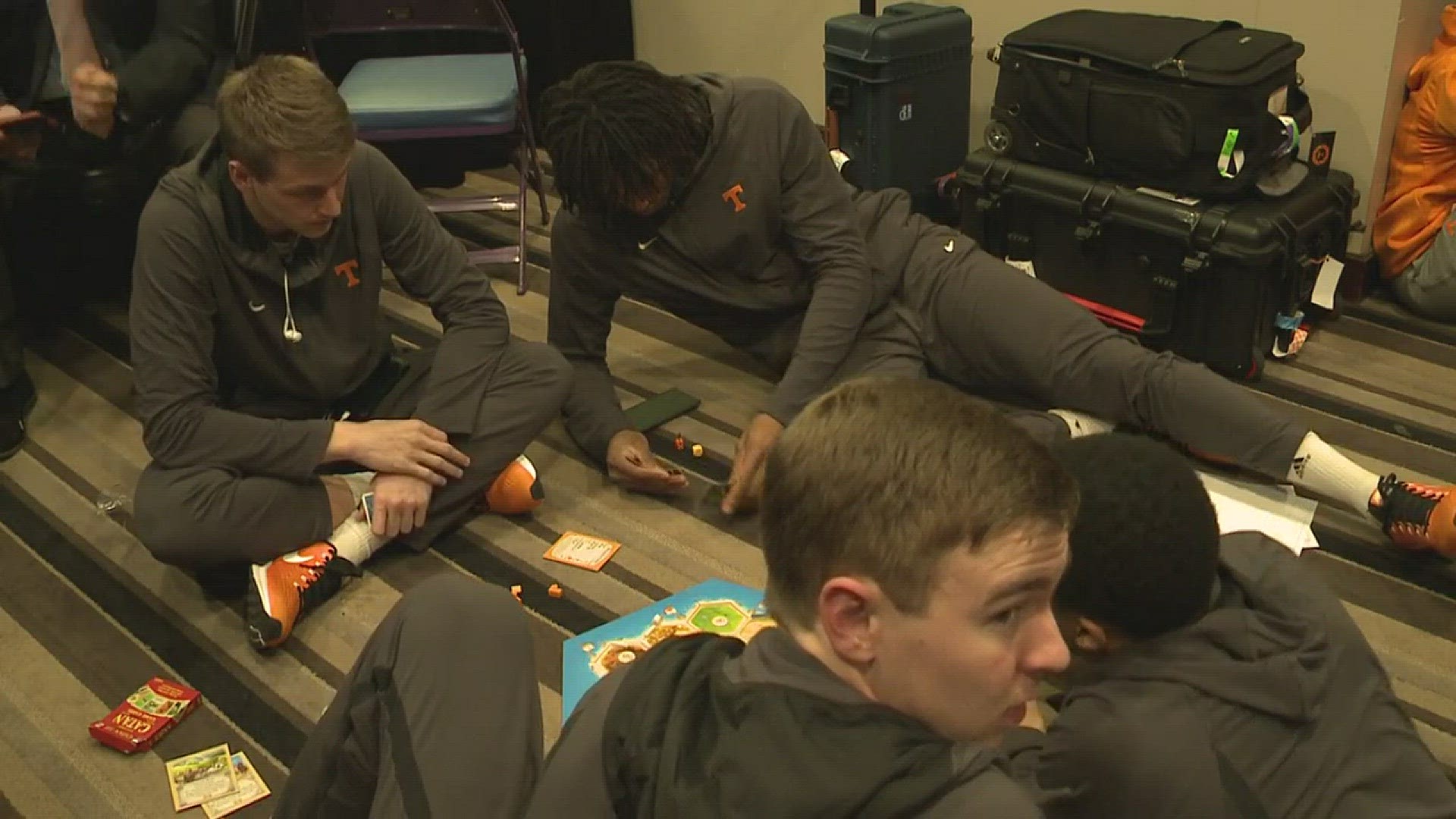 The Vols played a game of 'Settlers of Catan' while they were waiting to hear their NCAA Tournament landing spot.