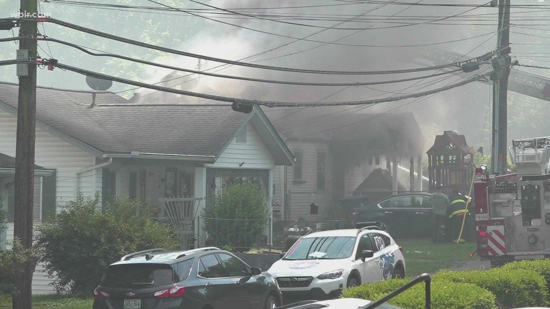 The fire was on the 1600 block of Lenland Avenue, according to officials.