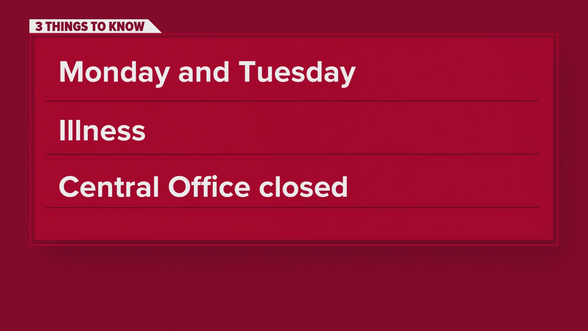 In a message sent to district families, KCS said it's closing because of "recent trends in flu cases reported by the Knox County Health Department."