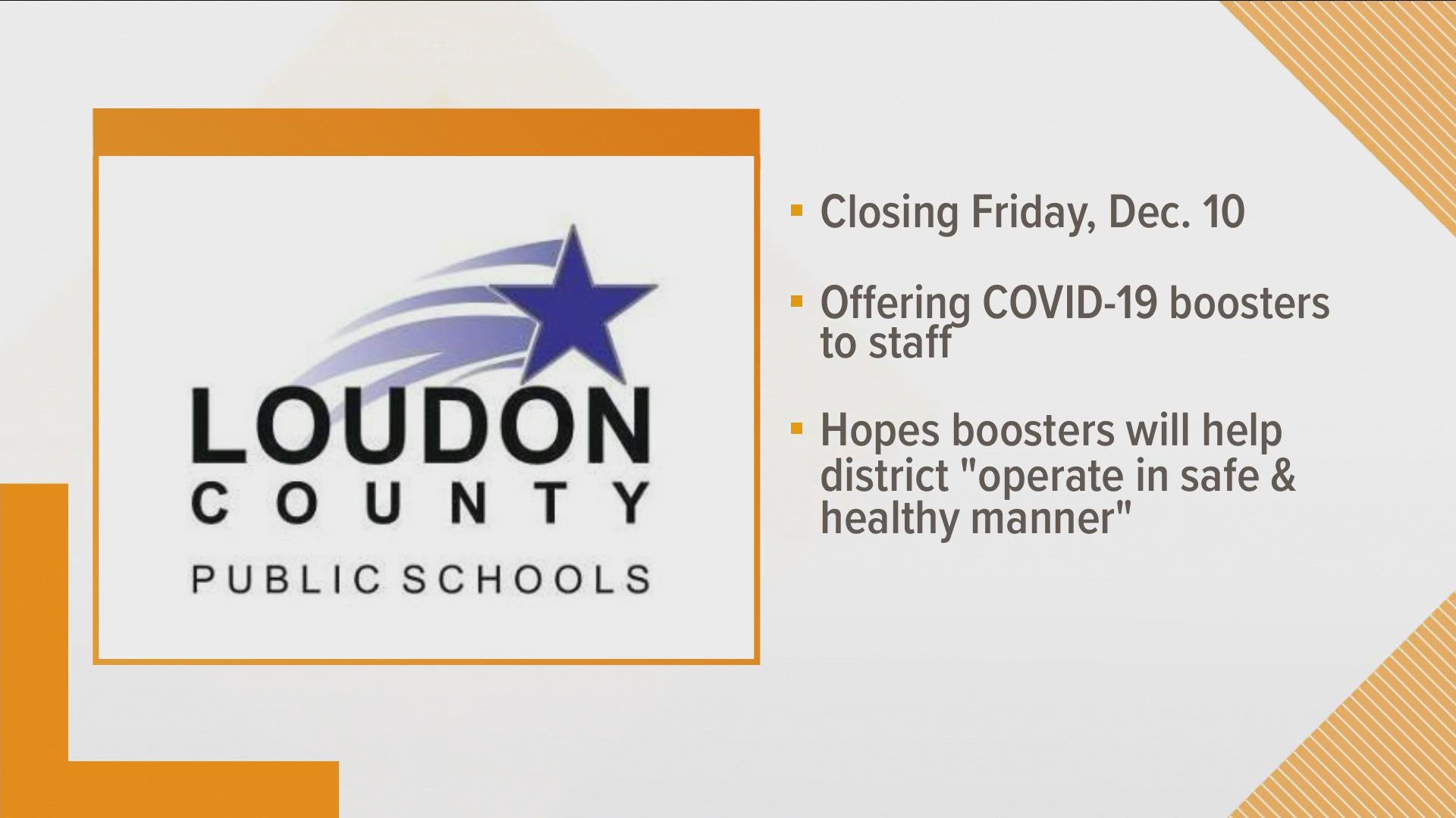 The school district is partnering with the county health department to offer shots for staff members.