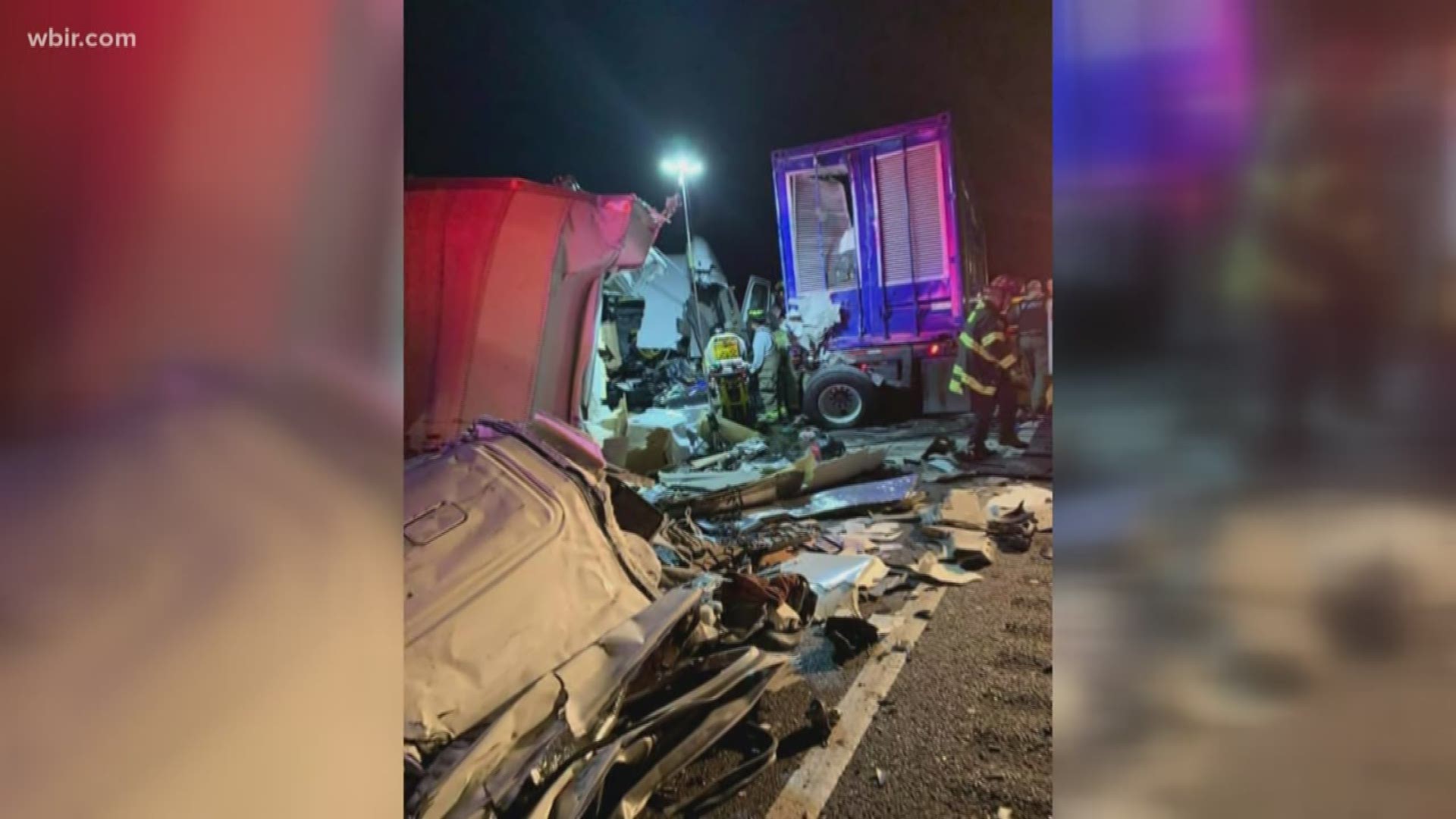 A crash involving multiple semi-trucks shut down I-75 South near Caryville Tuesday evening into the overnight hours. The road has since reopened.