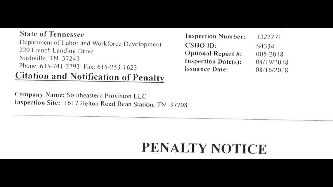 State hits Grainger County slaughterhouse with more than 41K in fines