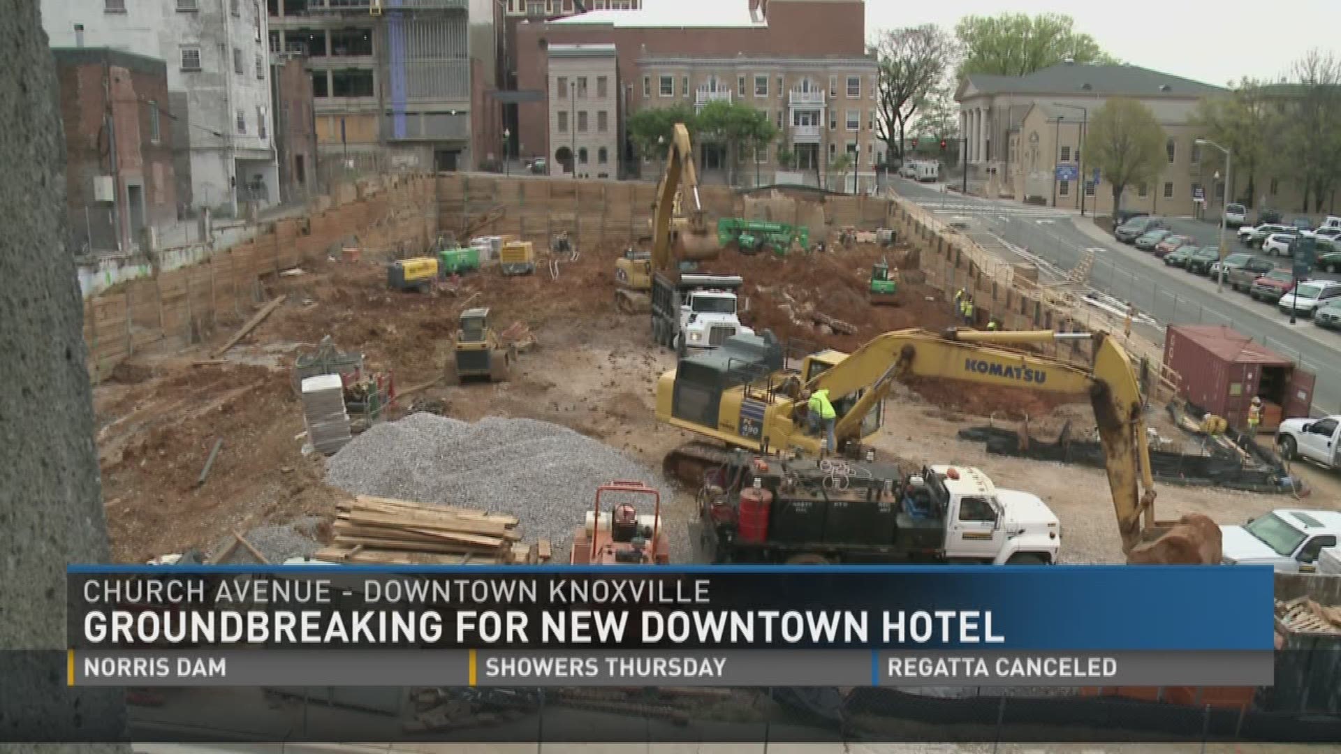 Crews will break ground tomorrow on a new downtown hotel. The dual-branded hotel will feature a total of about 232 rooms. It will be located at State Street and Church Avenue.