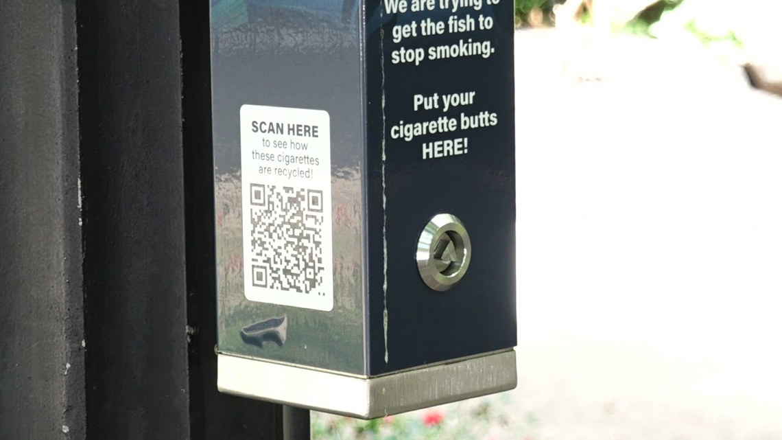 Downtown Knoxville launches a pilot program with new cigarette disposal bins to combat litter as the city prepares for an indoor smoking ban in bars and venues.