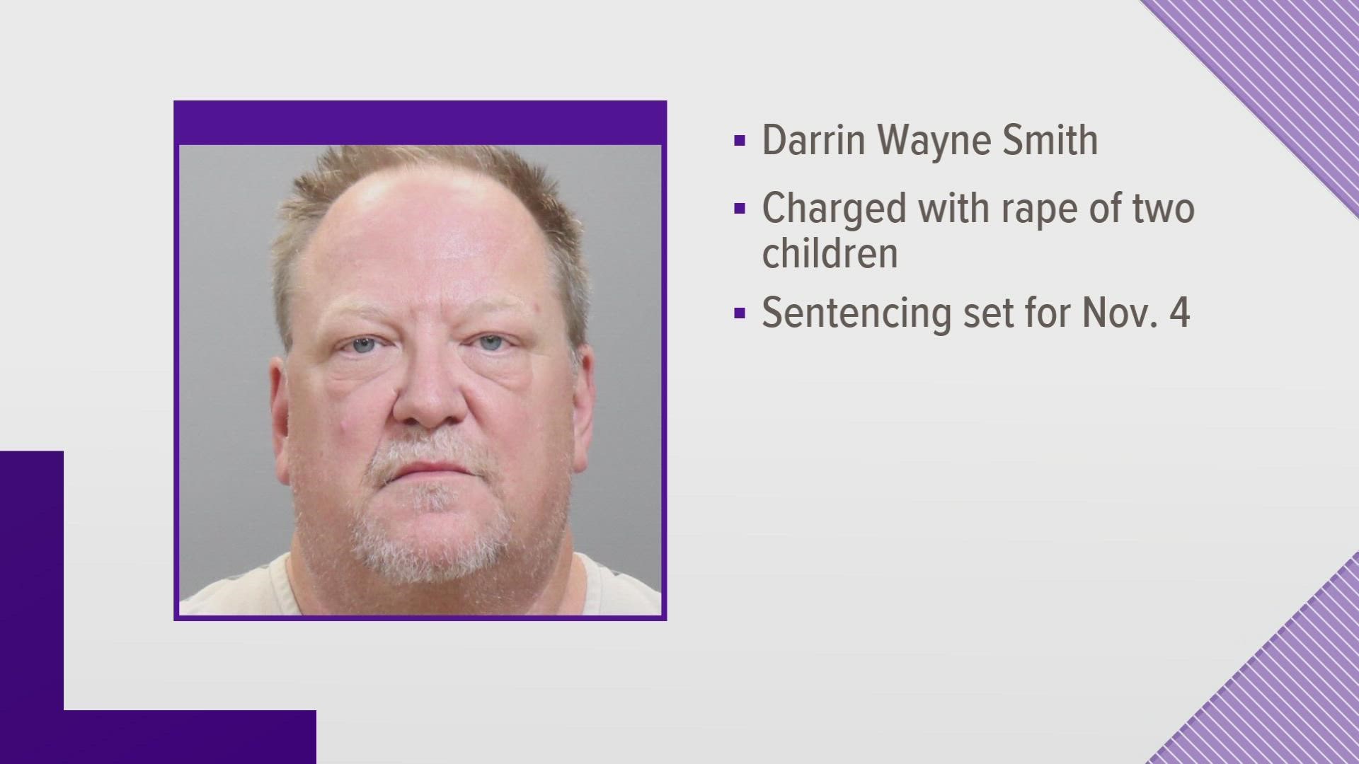 Darrin Wayne Smith has been convicted of more than 30 counts of child abuse, including rape of a child and sexual battery.