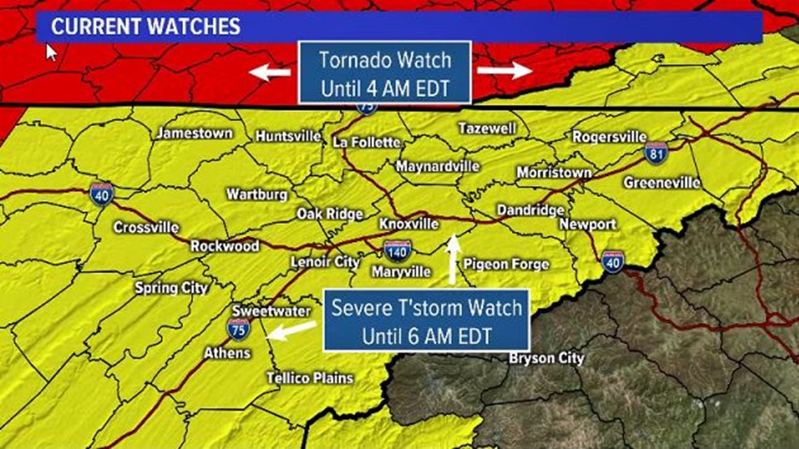 East Tennessee severe weather possible Wednesday night