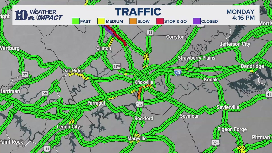 I-75 South between Norris and Rocky Top closed 'until further