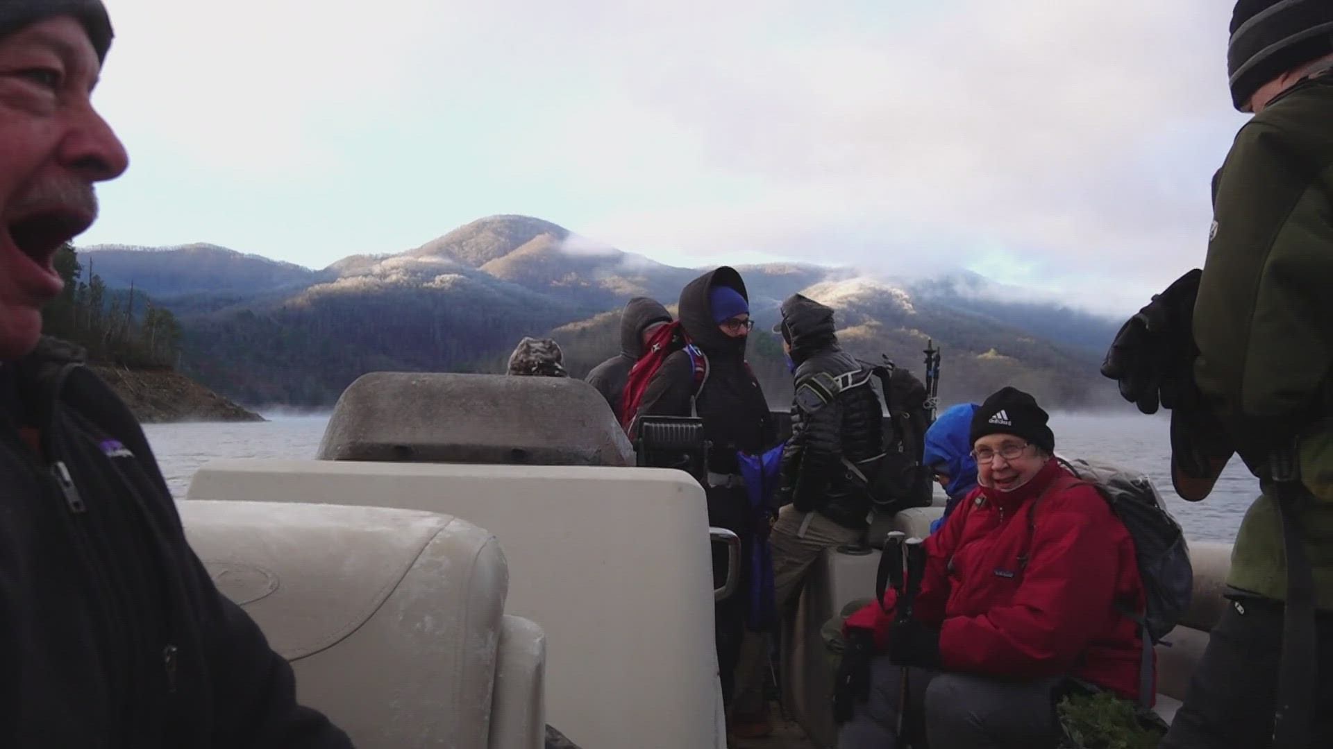 The group traveled to Fontana Lake in North Carolina to hike for seven hours, making sure each veteran received a wreath.