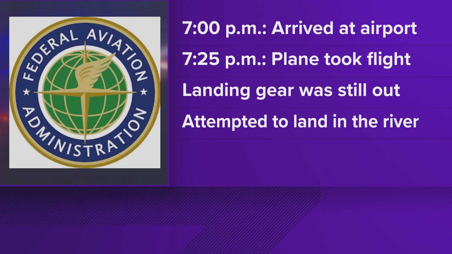 The pilot was able to escape the airplane without serious injuries, according to his statement.