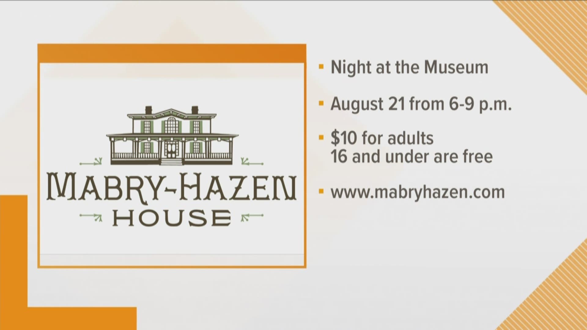 Mabry-Hazen house talks about its upcoming Night at the Museum on August 21st