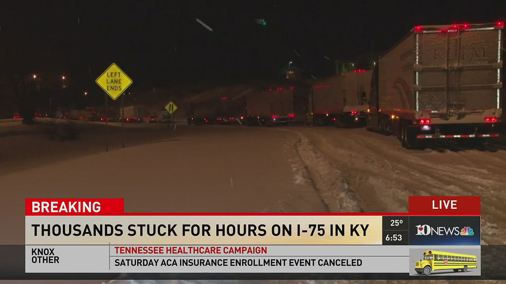 Kentucky State police say thousands have been in a standstill on Interstate 75 for more than 15 hours.