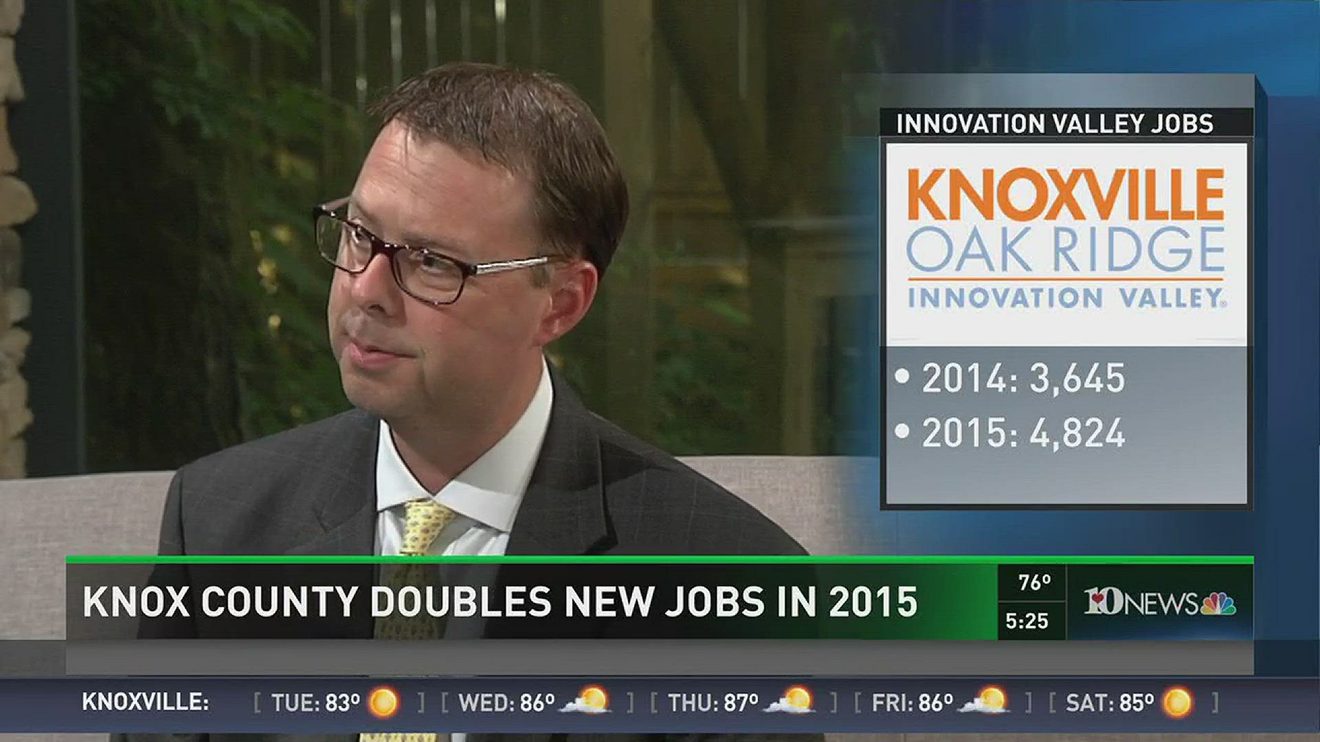 Doug Lawyer from the Knoxville Chamber talks about new jobs in Knox County. (5/24/16)