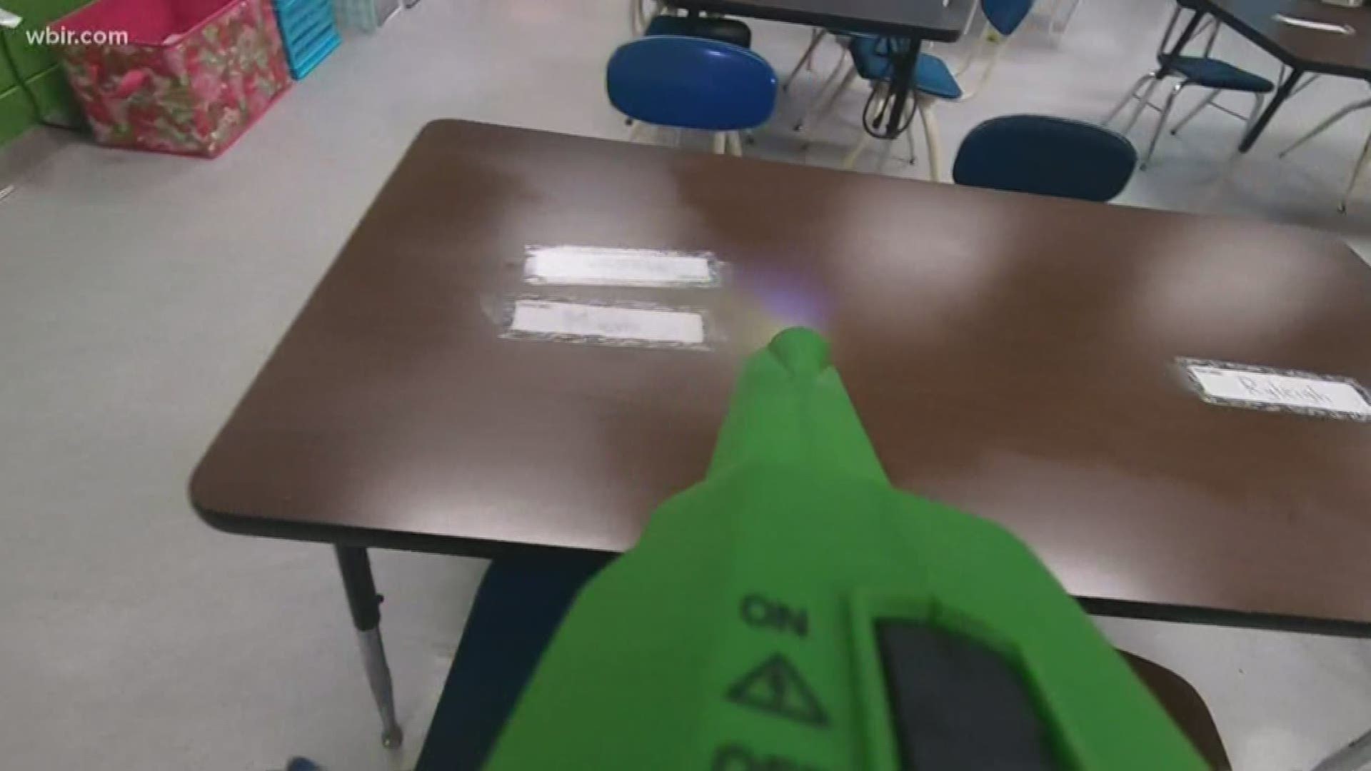Anderson County Schools says its custodians have worked all break to insure everything is spotless and free of germs.