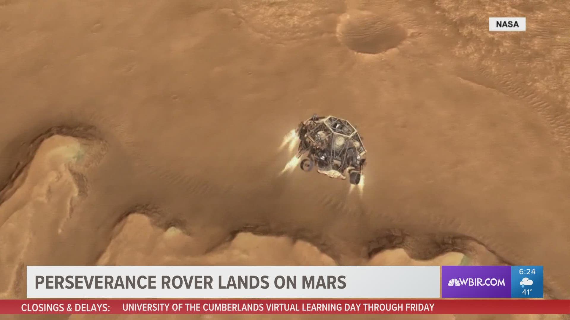 After the nearly 7-month flight, the rover started sending pictures back from the surface of Mars seconds after landing.