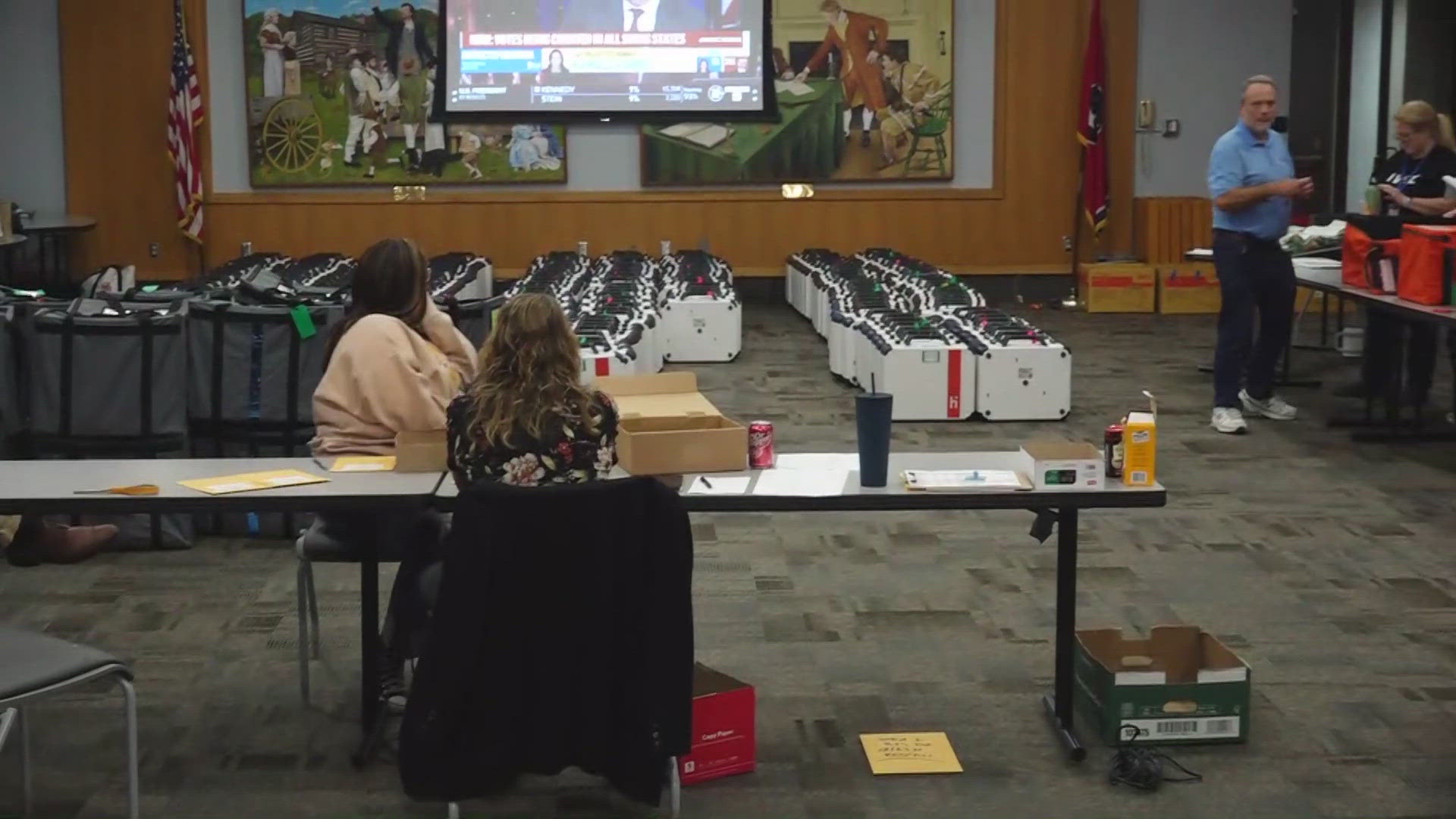 Crews at the Knox County Election Commission work after hours to make sure every ballot is counted.