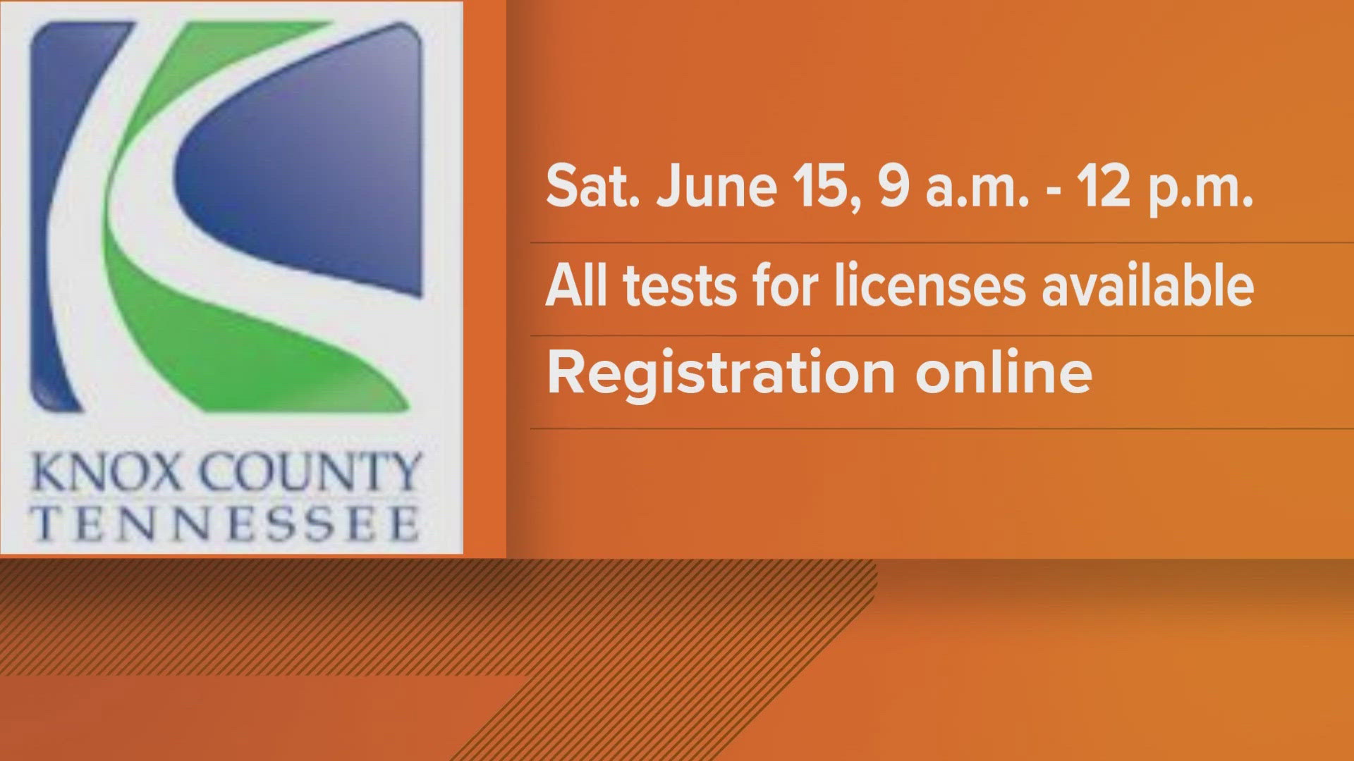 The fair will be held on Saturday, June 15 from 9 a.m. to noon at the Knoxville City-County Building.