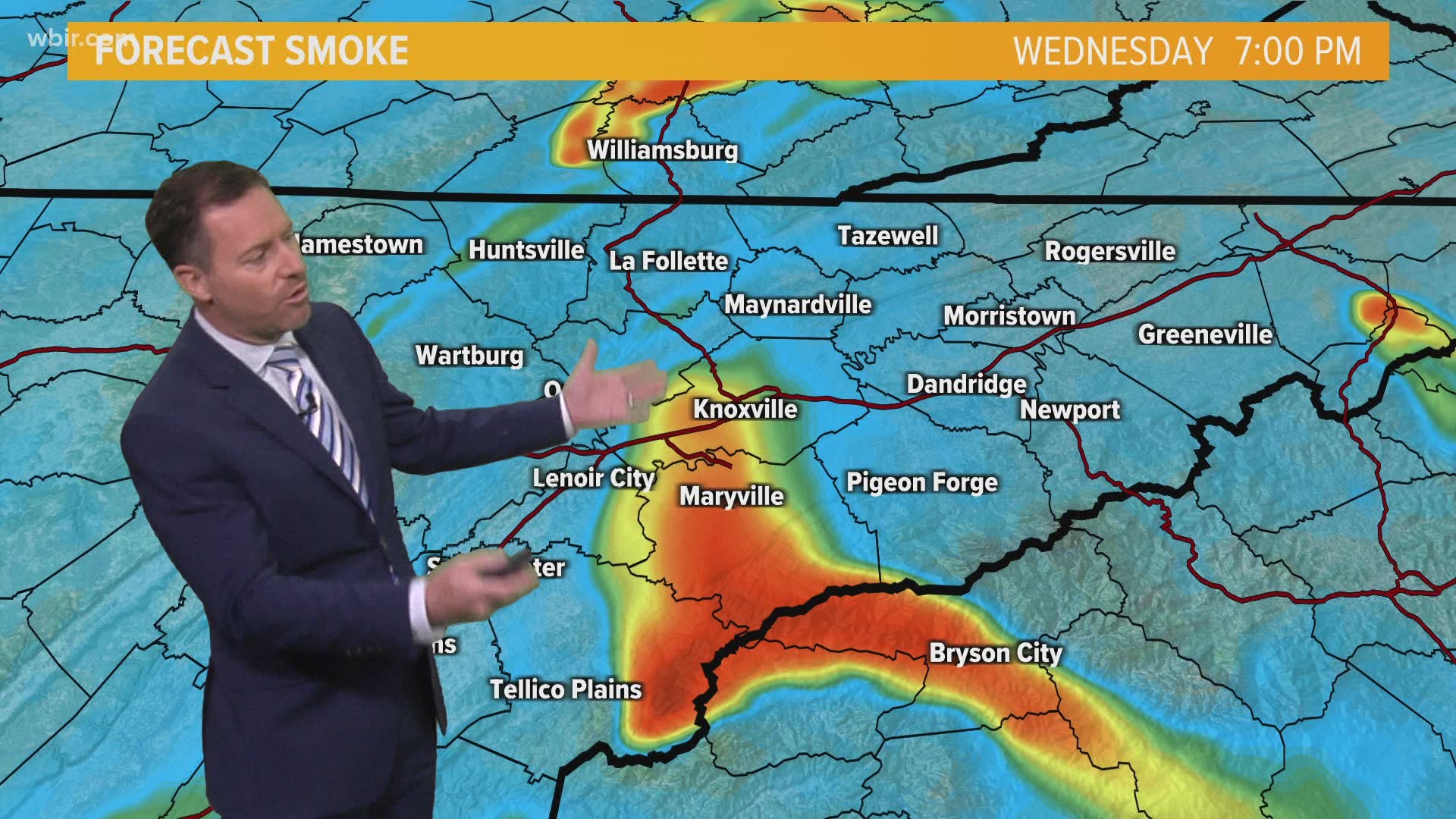 People are smelling smoke and seeing smoke in the air across East Tennessee