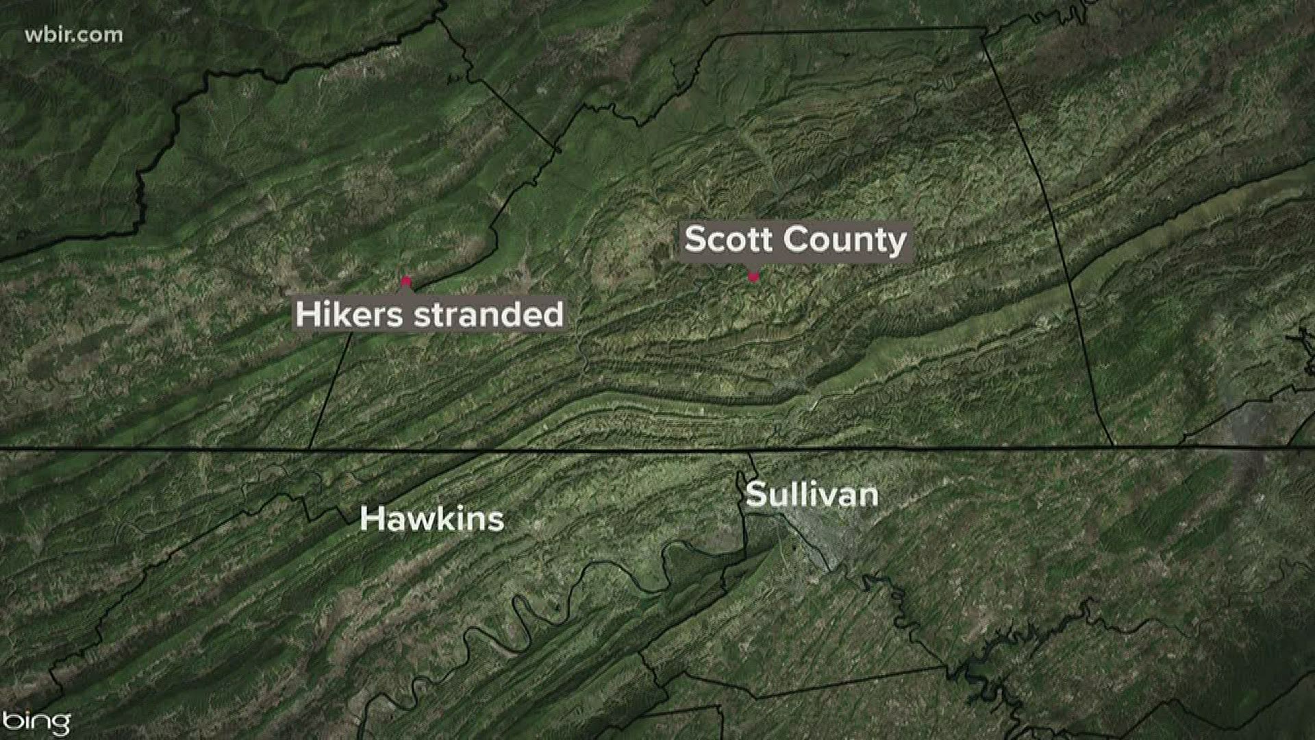 Crews are working to rescue over 25 people who were stranded near a southwest Virginia swimming hole.