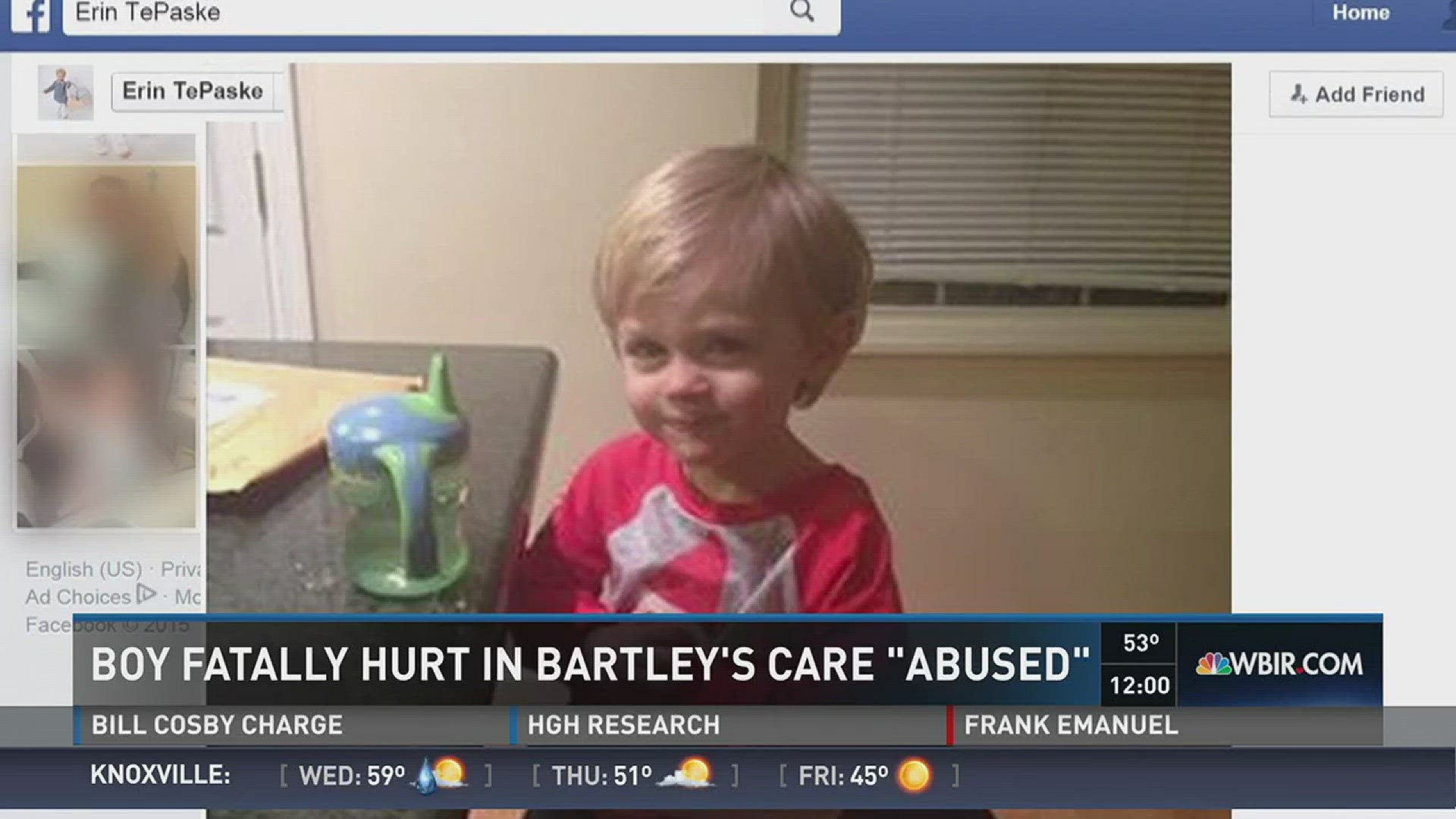 In May, a 3-year-old boy suffered a fatal head injury while in the care of convicted Campbell County school shooter Kenneth Bartley.