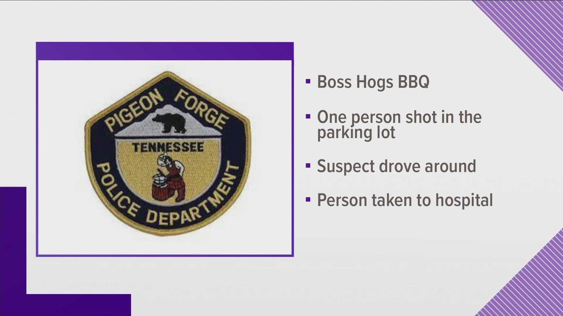 Police said the shooting wounded one person in the parking lot of Boss Hogs BBQ Tuesday night.