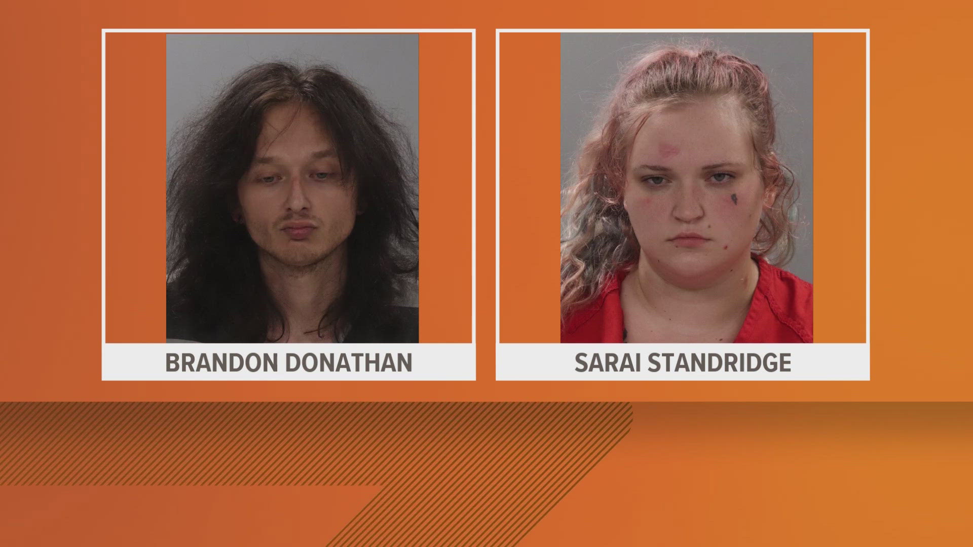 Brandon Donathan and Sarai Standridge were arrested after an attempted robbery in West Knoxville Sunday afternoon, the Knoxville Police Department said. 