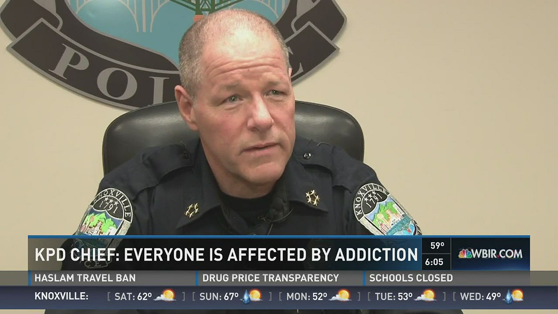 Feb. 10, 2017: Knoxville Police Chief David Rausch is addressing his personal connection to the opioid epidemic in our state.