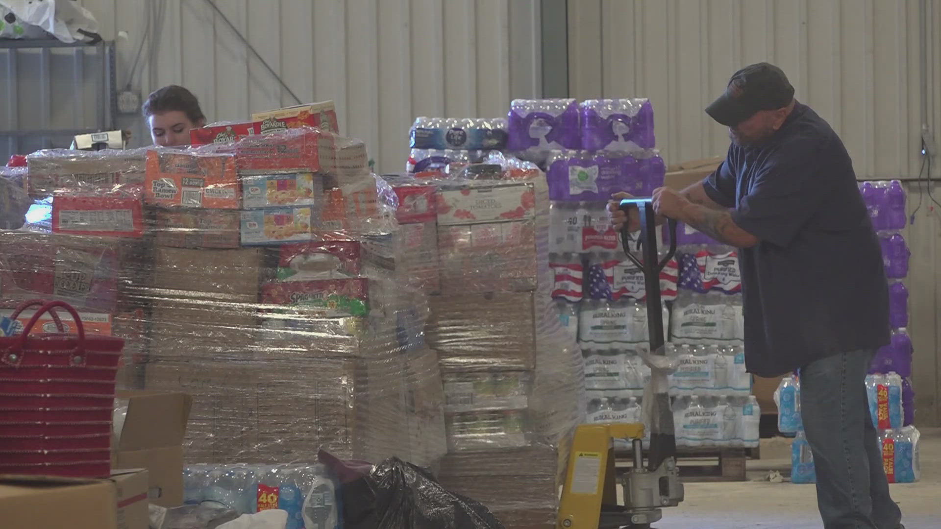 The nonprofit is overrun with donations and is settling into a new distribution center in the disaster zone.