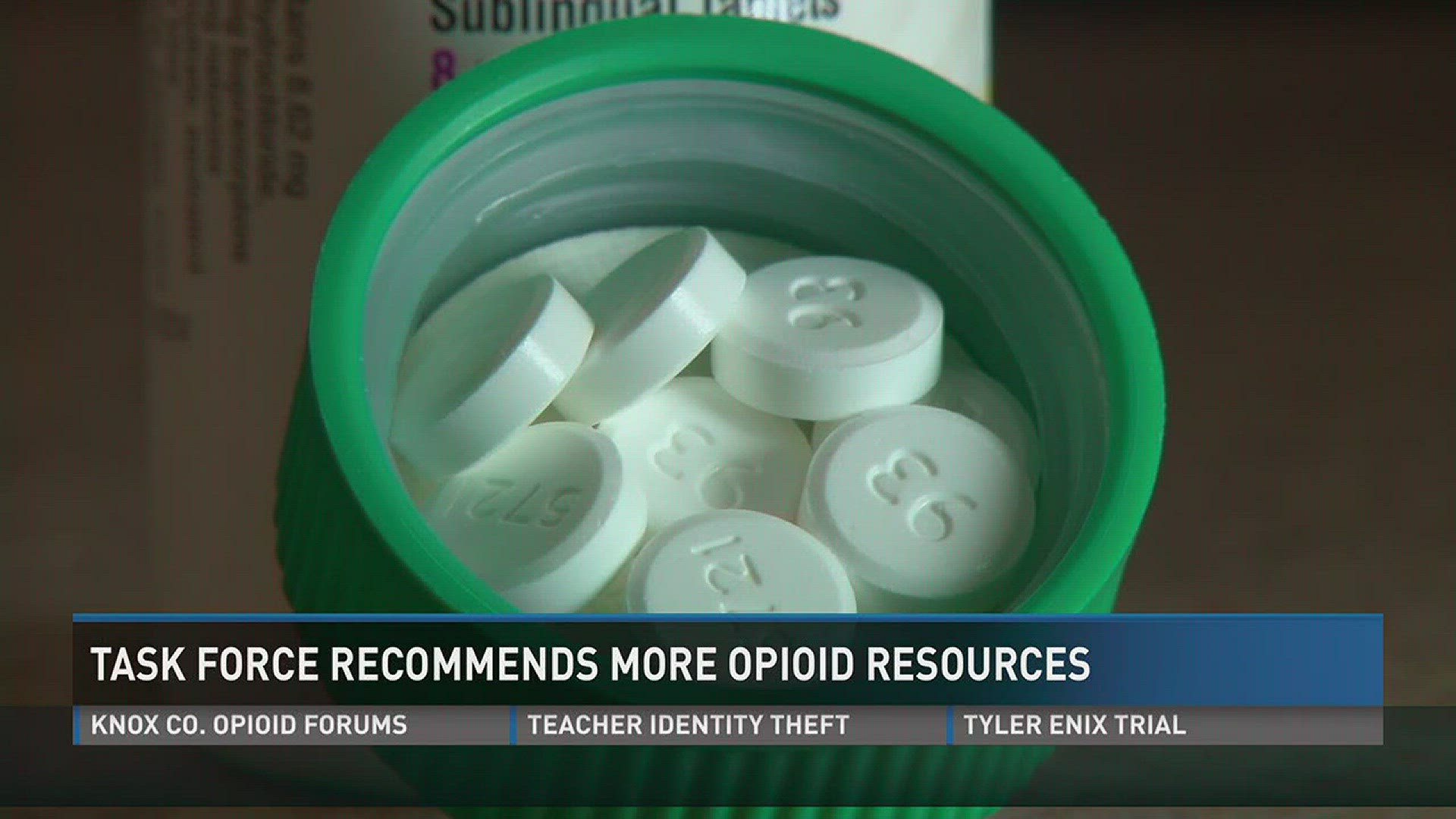 Sept. 27, 2017: From limiting dosages for prescription drugs to adding lesson plans about drugs in schools, a state task force has released new recommendations to help fight the opioid epidemic.