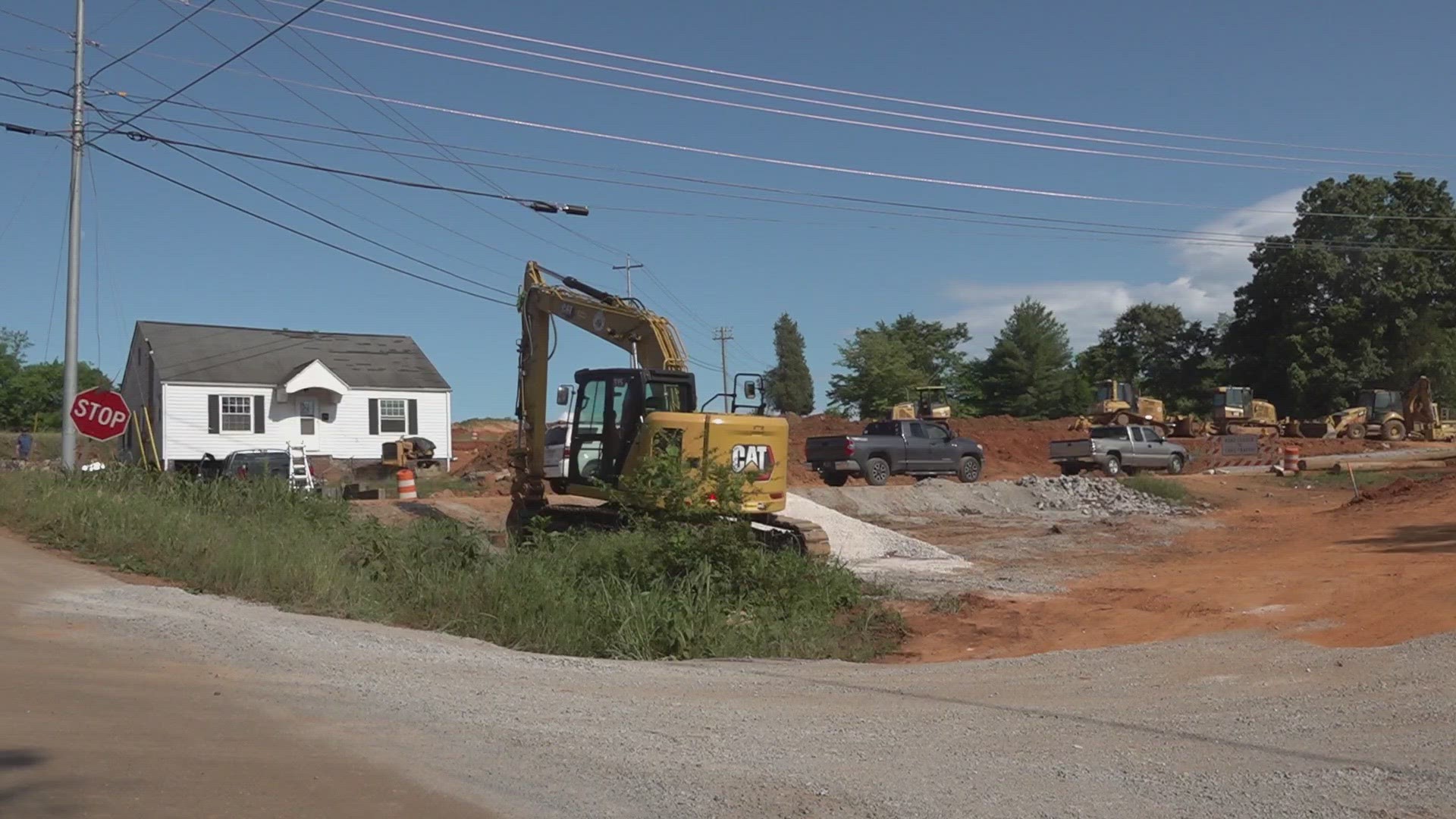 The road was set to be demolished so crews could build a new road for a new Smith and Wesson facility in Blount Co.