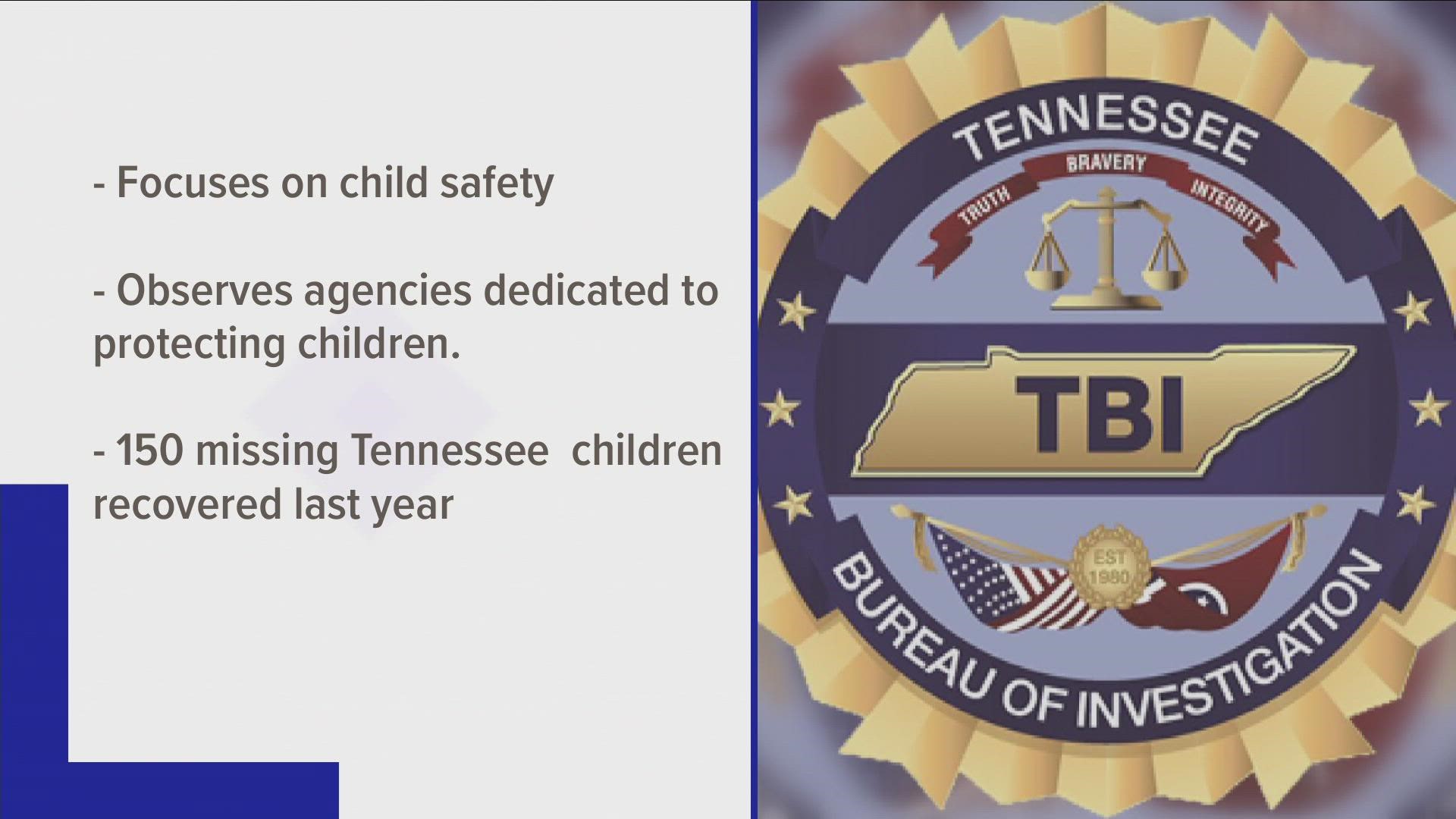 The TBI urged people to also take a look at the list of missing children in the state, browsing through photos and possibly sharing information about their location.