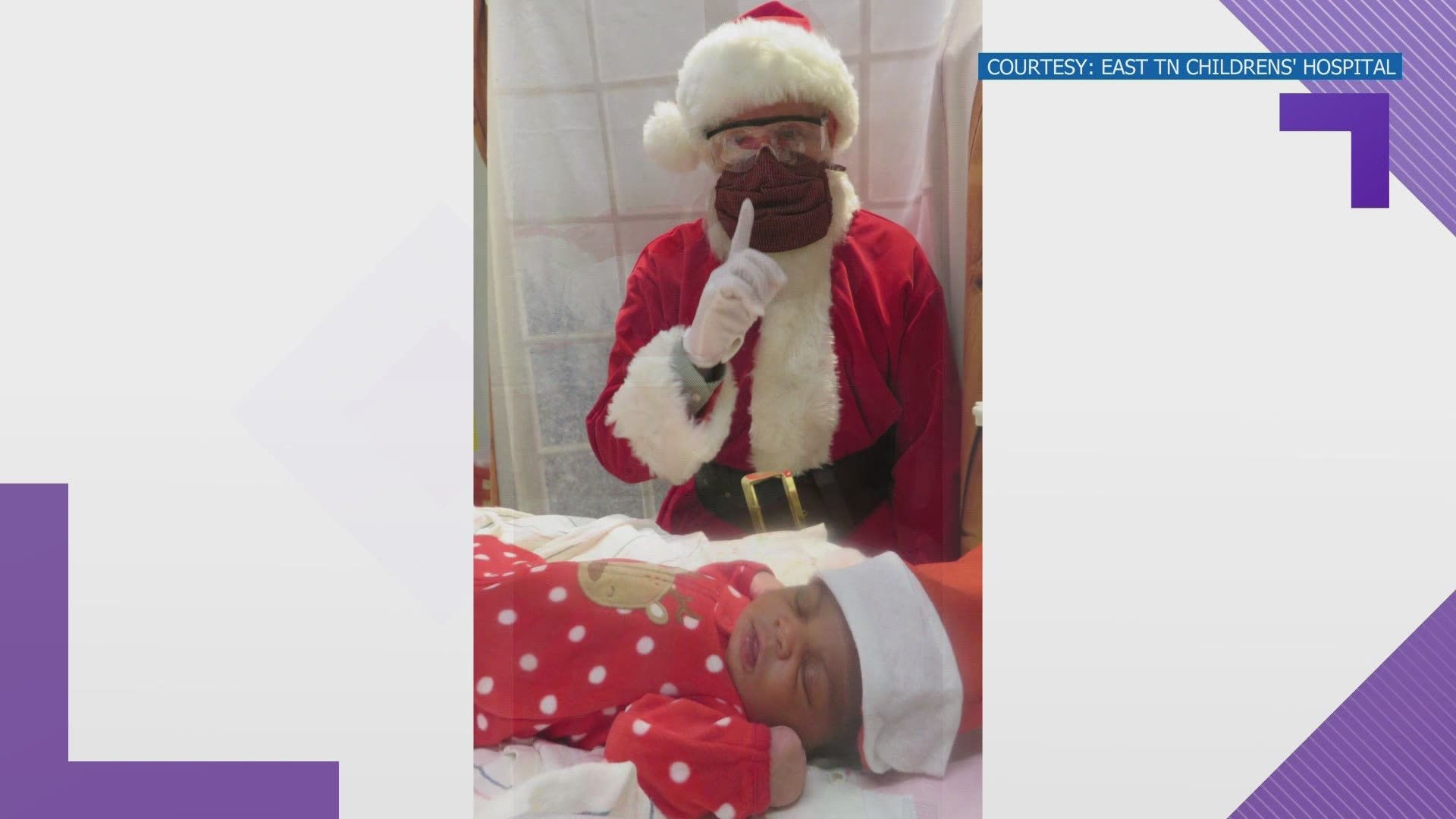 East Tennessee Children's Hospital shared these photos of the big man making a surprise visit to the NICU!