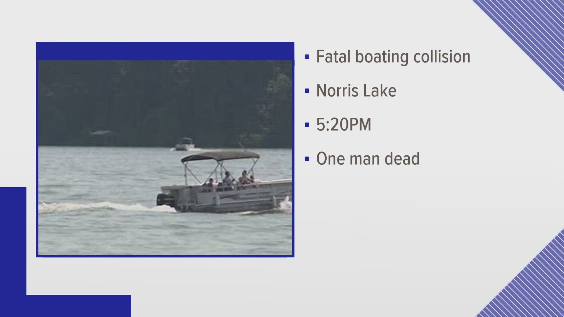 The crash happened around 5:20 p.m. The person operating the personal watercraft died at the scene.