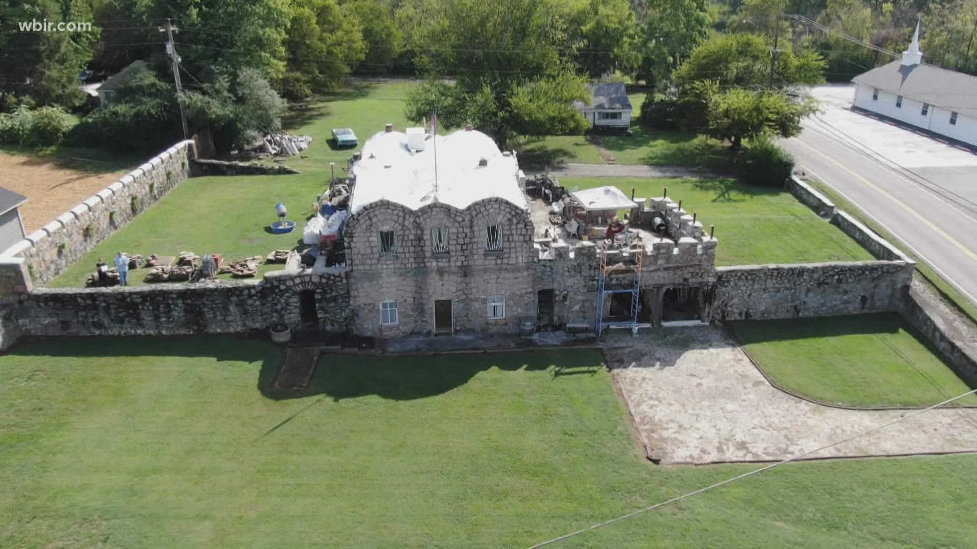 This apocalypse-proof pink marble house has been a labor of love for a couple in Alcoa and a medieval roadside oddity for anyone passing by.