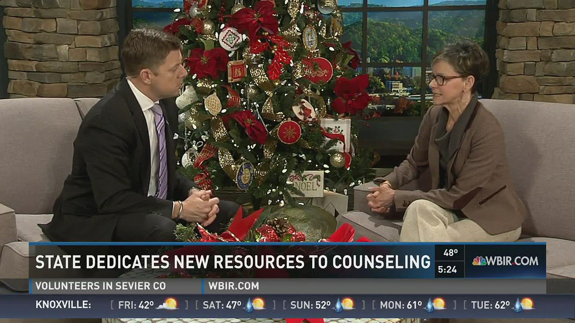 Dec. 29, 2016: Dr. Candace Allen from the Helen Ross McNabb Center discusses the mental health resources available for people following the wildfires in Sevier County.